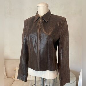 Vintage Brown Leather Jacket